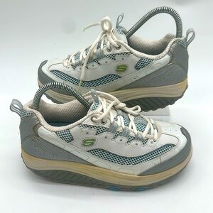 Skechers Shape Up (11803) Shoes Women’s Size 7.5 White - Blue - Silver